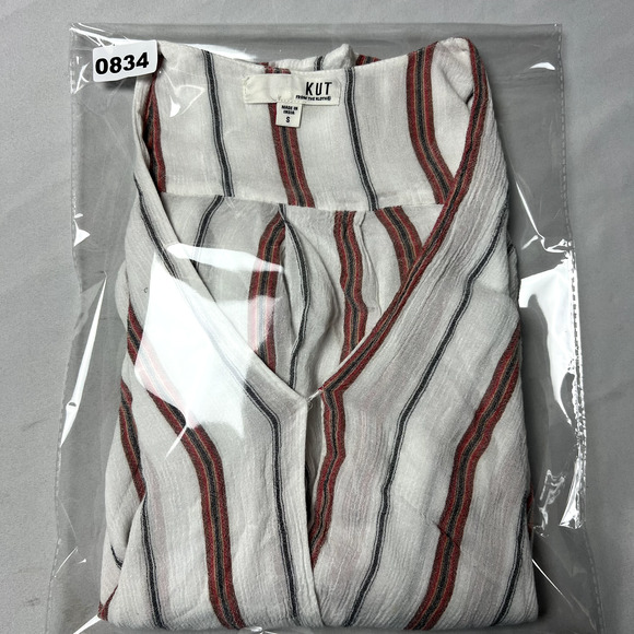 Kut From The Kloth Womens Small Surplice Sleeveless Drape‎ Top Coastal Beach - Picture 9 of 10